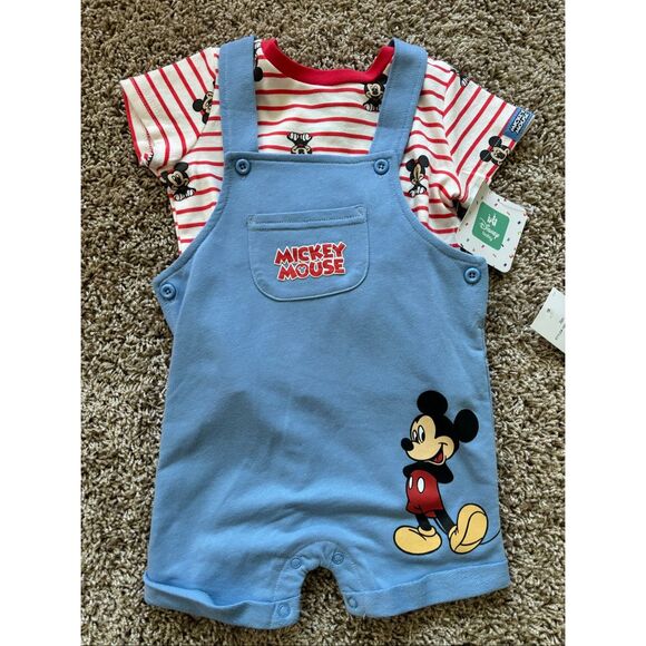 ❤️Disney Baby Mickey Mouse Overalls - Picture 1 of 4